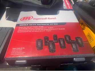 Ingersoll Rand Impact Sockets, 8-Pc. Set, 3/4in. Drive, SAE, Deep