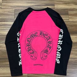 Pink and Black Chrome Hearts Long Sleeve 