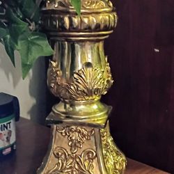 Pedestal With Artificial Flowers