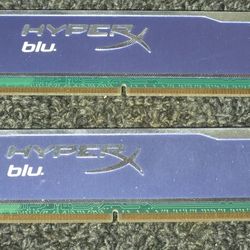 Kingston Hyper X Blu DDr3 8gb Dual Channel Memory Sticks