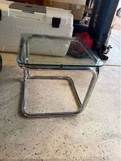Square Glass end table