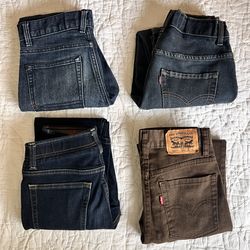 Boys Size 12 Jeans Bundle – 4 Pairs (Tommy Hilfiger, Levi’s, Urban Pipeline)