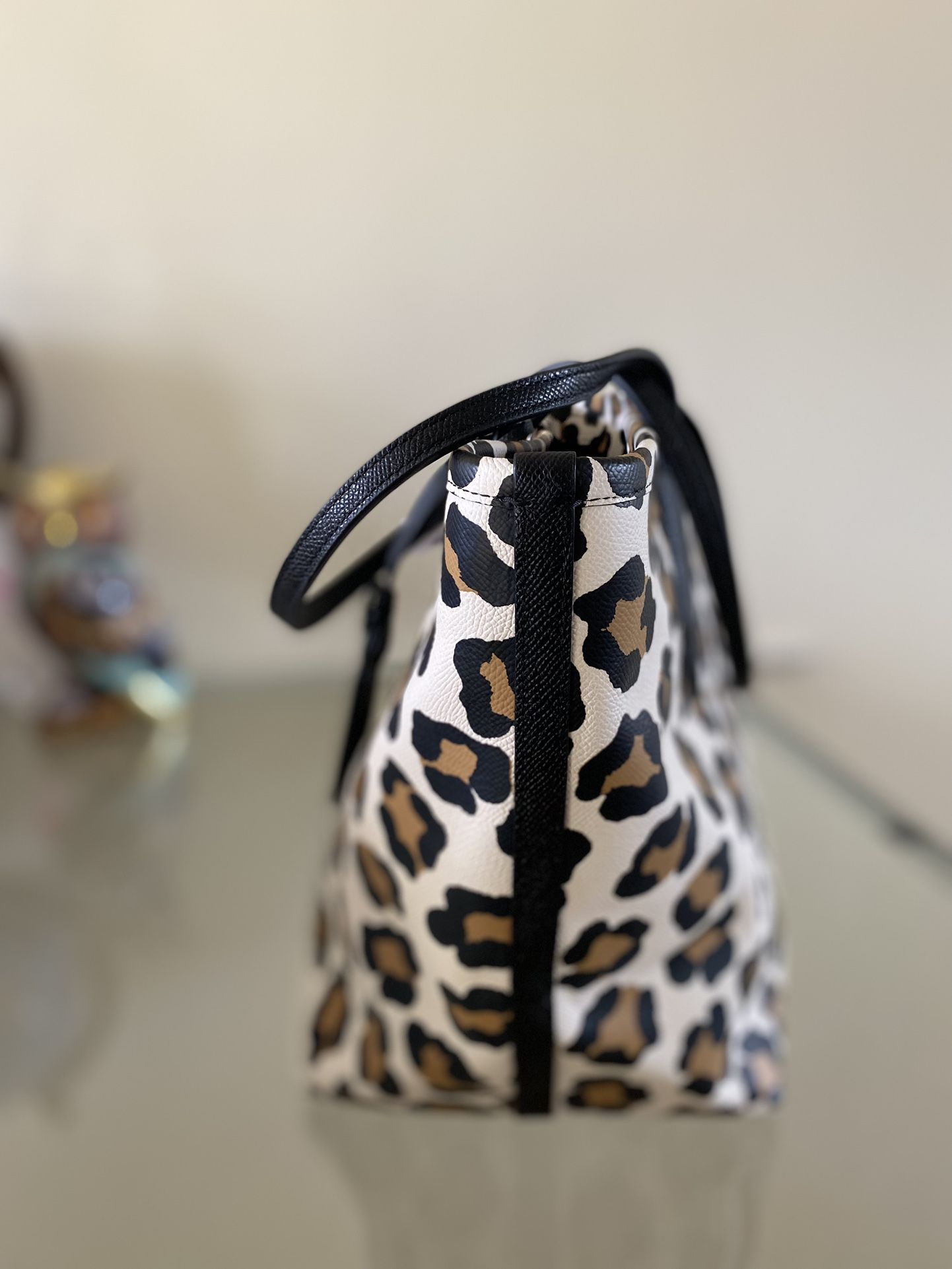 NWT Coach Taxi Zip Top Tote In Ocelot Print Leather for Sale in