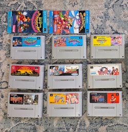Lot of 9 Super Famicom Games. Authentic.  Nintendo SFC