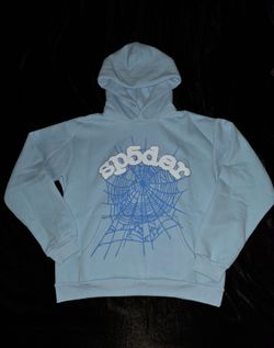 SP5DER Web Hoodie, Sky Blue, Sizes S, M, L, & XL