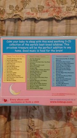 Baby Lullaby CDs. 3 Cds 46 songs.
