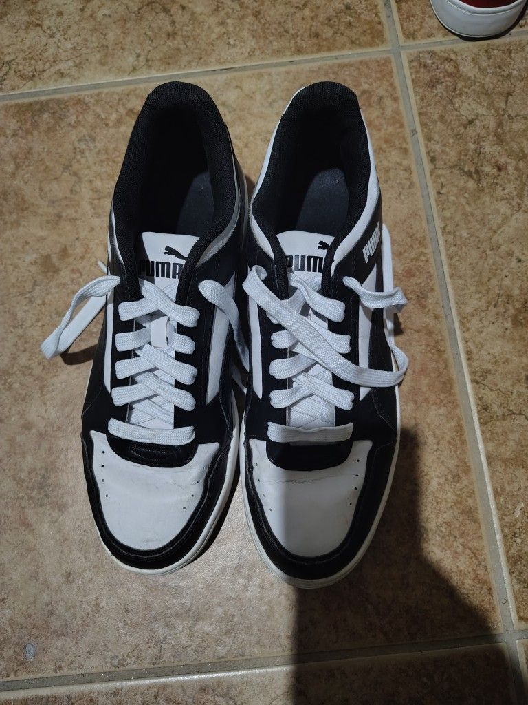 puma rebound joy low top red and black