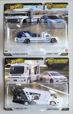 Hot Wheels Team Transport Volkswagen Corrado VR6 & '07 Honda Civic Type R $20 Each