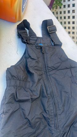 Black Insulated Snow Bib Overalls