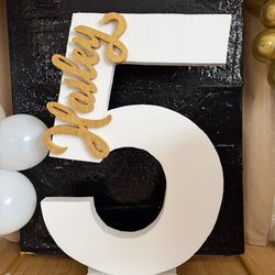 Giant Styrofoam number sign