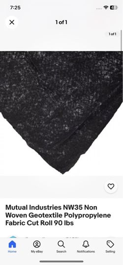 Mutual Industries NW35 Non Woven Geotextile Polypropylene Fabric Cut Roll 90 lbs