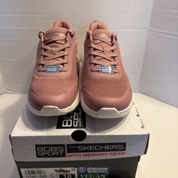 Size 10  - SKECHERS BOBS Squad Waves Still Wading - Rose - Women Vegan