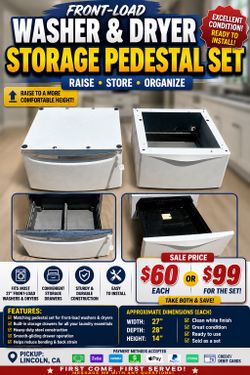 Storage pedestals (separate or set)