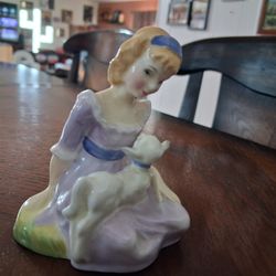 vintage Royal Doulton Figurine titled "Mary Had a Little Lamb" (model HN2048). 