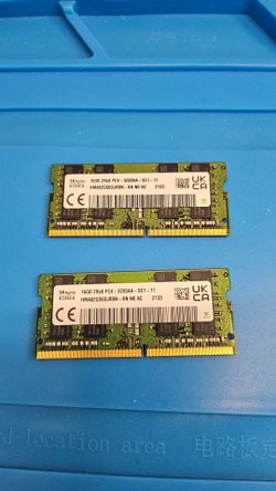 2X SK Hynix 16GB PC4-25600 DDR4-3200AA 1Rx8 SODIMM Laptop RAM

Take out from working laptop