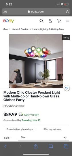 Modern Chic Cluster Glass Globes Pendant Light with Multi-color Hand-blown