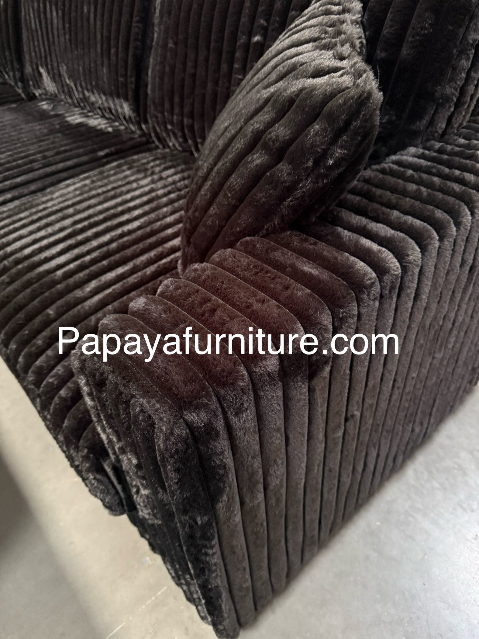 New! Black Couch, Plush Sectional, Black Sectional And Ottoman, Corduroy Sectional, Black Corduroy Couch, Sofa, Sectionals, Fluffy Sofa And Ottoman