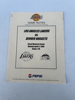 Game Notes Los Angeles Lakers Vs. Denver Nuggets 