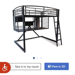 Full Size Bunk Bed With Desk