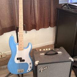 Squier Bass + Fender Amp