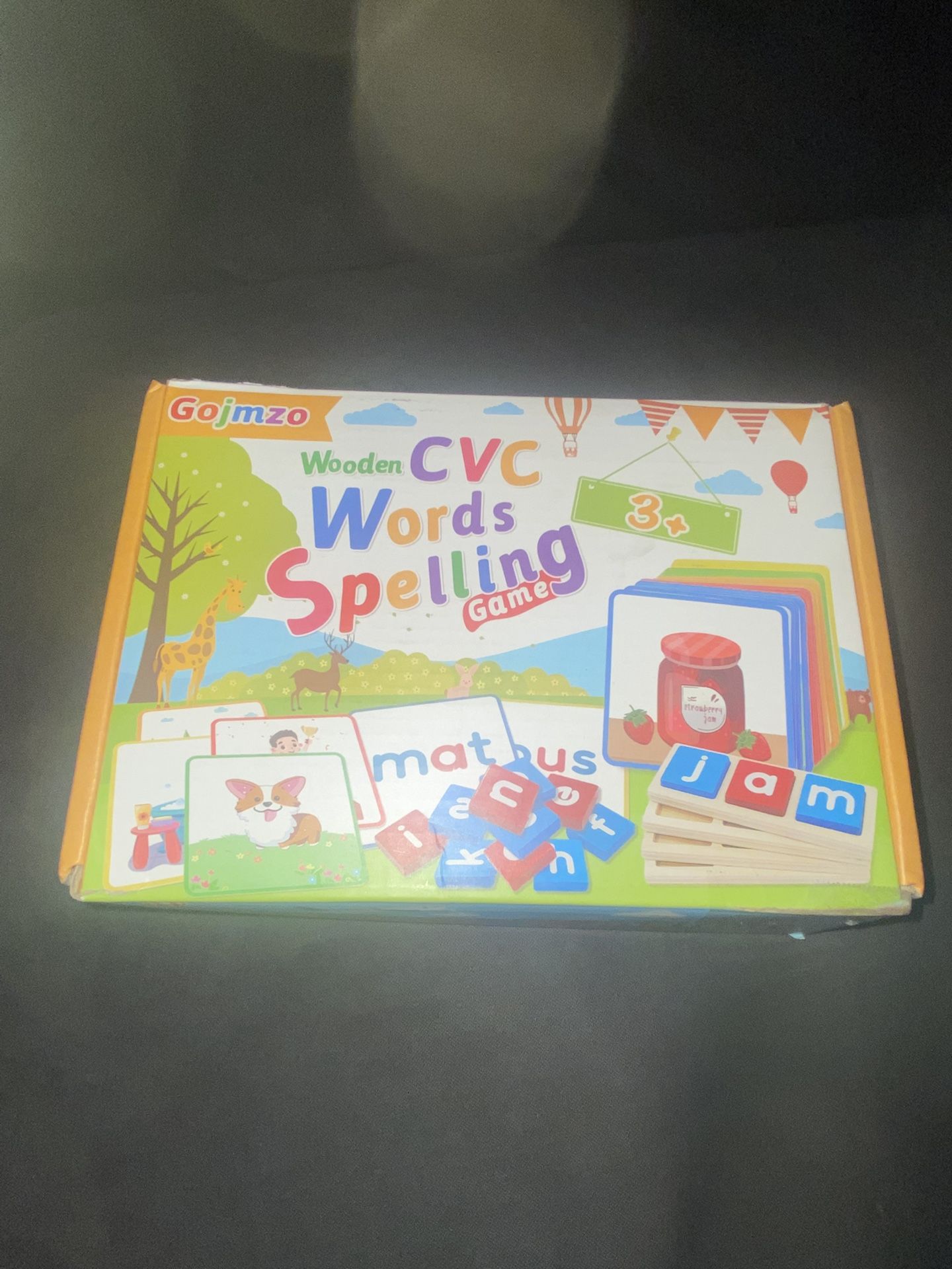 Gojmzo Wooden Cvc Words Spelling Game,kids, School