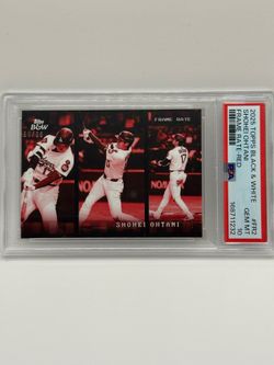 2025 Topps black and white Shohei Ohtani Red 10/10 PSA 10