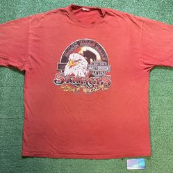 Vintage 2000s Harley Davidson sturgis orange tee