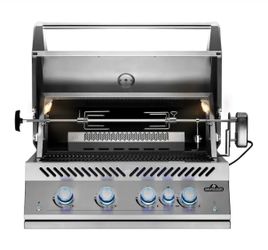 NAPOLEON 700 Series Stainless Steel 33.5-in W 4 - Burner Natural Gas Built-in Grill Gas grill with Infrared Bu...