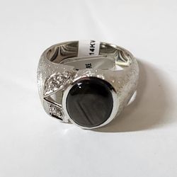 14KWG Black Star Sappihre Ring 8.6g 