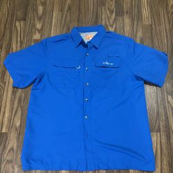 HABIT * Men’s Full Button Down Outdoors Man Shirt * Vented * Size Large 