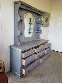 Chalk painted Vintage 8 Drawer Dresser