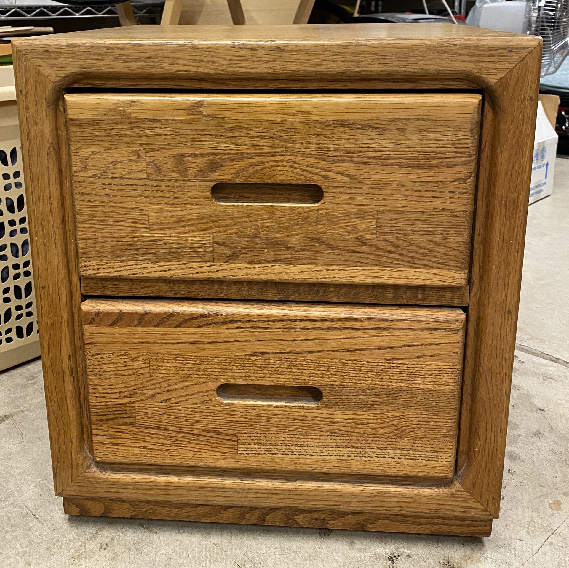 Solid Oak nightstand or side table-$15