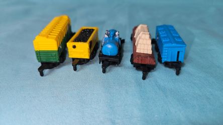 Vintage 1989 Galoob Micro Machines Train Cars (Lot of 5)
