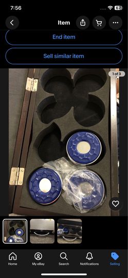 Lot Of 3, Hathaway Pro-Series Shuffleboard Puck And Case- See Description