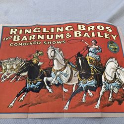 RINGLING BROS / BARNUM & BAILEY COMBINED CIRCUS - ROMAN CHARIOT RACING POSTER 17"x25"