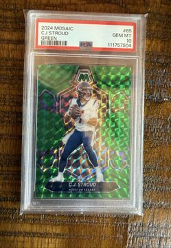 2024 Panini Mosaic - Green Mosaic Prizm #85 C.J. Stroud PSA 10