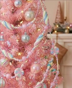 Cupcakes and Cashmere 12ft Pastel Sugared Candy Garland Christmas Tree Decor New