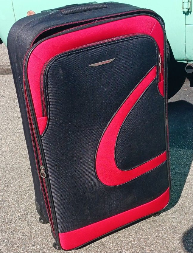 Red And Black Suitcase