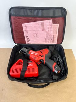 Used Hackzall Milwaukee 2520-20 12V M12 Brushless Cordless Reciprocating Saw Kit with bag, battery and charger