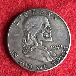 Benjamin Franklin Skull Coin. First $20 Offer Automatically Accepted. Shipped Same Day