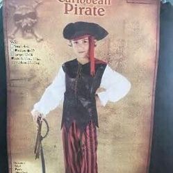 HALLOWEEN Caribbean Pirate Costume Size Large: 12-14 NEW