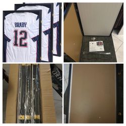 NEW SPORTS JERSEY WALL DISPLAY CASES (SET OF 3) BLACK