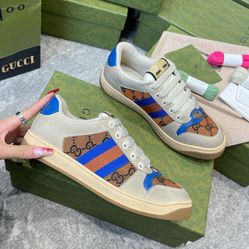 Retro distressed couple sneakers