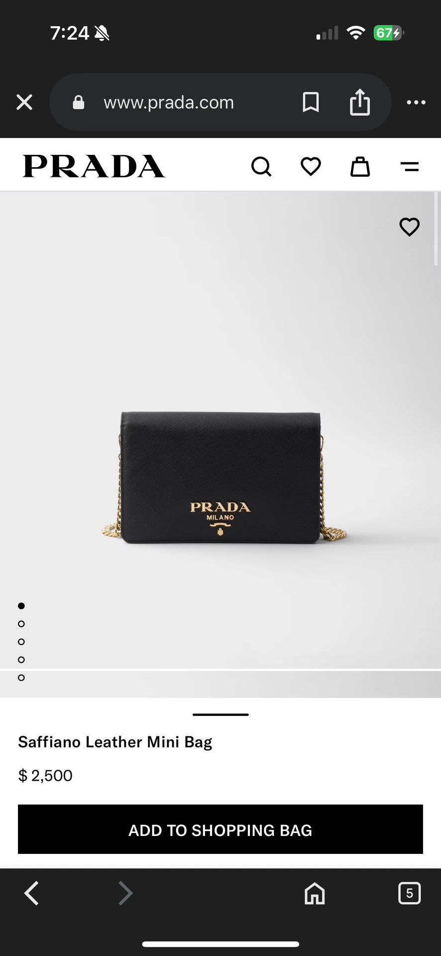 Prada Mini Leather Bag