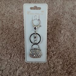 Silver Purse Key Chain