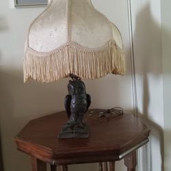 Antique Josef Krupka Owl Lamp