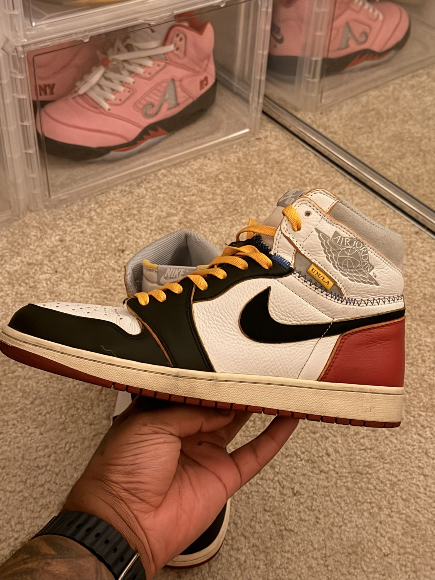 Used Jordan X Union 1 “black Toe” Sz 12