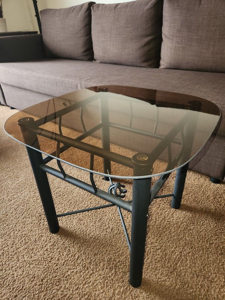 Glass / Metal End Table (taller)