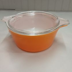Orange Pyrex With Lid-Located In Shelton 