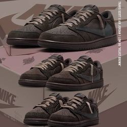 Travis Scott Jordan 1 Low Velvet Brown 